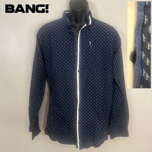 Bang Button Down Large Gently worn 100% cotton 20" armpit to armpit